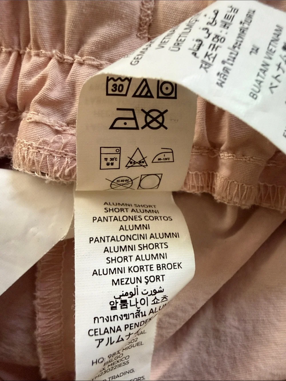 ALO Yoga Women's Pale Pink Alumni Athletic Shorts